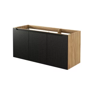 Szafka łazienkowa pod umywalkę Comad Luxor 120 cm czarny mat/jasne drewno 82-120-3D - Szafki łazienkowe - miniaturka - grafika 1