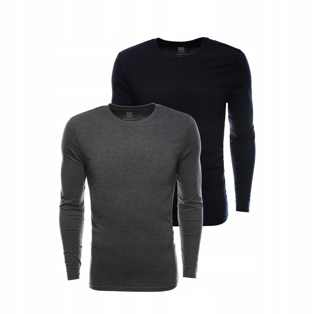 Zestaw longsleeve męski z długim rękawem 100% bawełna 2-pak mix V2 Z43 XXL