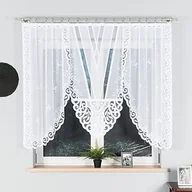 Firany - Firana żakardowa Rozalia 140 x 250 cm biały - miniaturka - grafika 1
