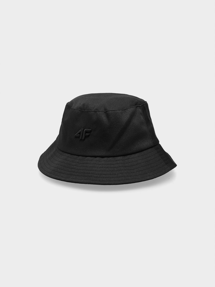 Kapelusz Bucket 4F na lato czarny damski roz. S