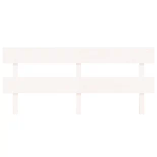 Lumarko Wezgłowie łóżka, białe, 184x3x81 cm, lite drewno sosnowe - Inne meble do sypialni - miniaturka - grafika 4