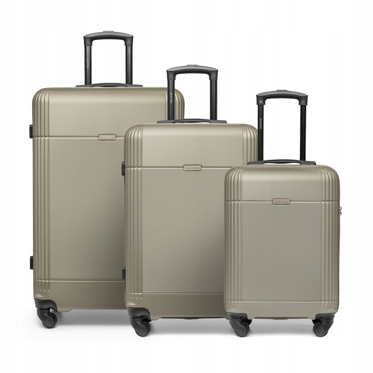 PUCCINI Zestaw Komplet WALIZEK Podróżnych ABS Na Kółkach 3w1 ABS029-6C