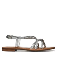 Sandały damskie - Sandały Geox D Sozy S D55LXD 000KY C1007 Srebrny - miniaturka - grafika 1