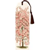 Zakładki do książek - Skona Ting Zakładka 49 ze wstążką Jabłoń kwiecista - miniaturka - grafika 1