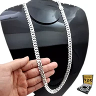 Łańcuszki - Łańcuch Srebrny Męski 8Mm Gruby Łańcuszek Srebro Pr.925 Pancerka Włoski - miniaturka - grafika 1