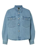 Bluzki damskie - Pieces Koszula dżinsowa "Tamra" w kolorze błękitnym - miniaturka - grafika 1