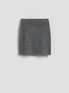 Reserved - Spódnica mini z domieszką wełny - szary - Spódnice - miniaturka - grafika 1