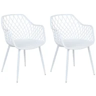 Krzesła - Zestaw 2 krzeseł do jadalni biały NASHUA II - miniaturka - grafika 1