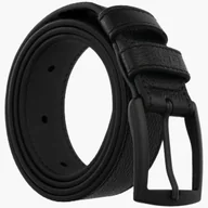 Paski - Pasek Męski BIG STAR Skórzany Pas Do Spodni Czarny KK675104 Czarny 115 - miniaturka - grafika 1