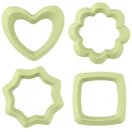 Formy do ciast - WYKRAWACZE DO CIASTEK PASTELOVE 4SZT PISTACJOWY kod: 40G-WYK-G24/2 - miniaturka - grafika 1