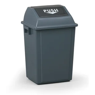 B2B Partner Plastikowy kosz na śmieci, 40 l, 400 x 320 x 610 mm, szary AF07311 - Kosze biurowe - miniaturka - grafika 1