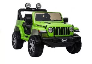 Import LEANToys Auto na Akumulator Jeep Wrangler Rubicon Zielony - Pojazdy elektryczne dla dzieci - miniaturka - grafika 1