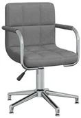 Fotele i krzesła biurowe - Elior Jasnoszare Tapicerowane Krzesło Biurowe Chromowane Z0-K69 - miniaturka - grafika 1