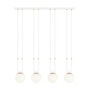 Emibig GLAM 4 WHITE/OPAL 1115/4 lampa wisząca szklane klosze GLAMOUR 1115/4 - Lampy sufitowe - miniaturka - grafika 1
