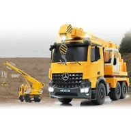 Zabawki zdalnie sterowane - Jamara 405034 - dźwig do dużych obciążeń Mercedes  1:20 2,4G - dźwig rozsuwany i obrotowy 660 °, podnoszenie/opuszczanie, żółte światła sygnalizacyjne LED, programowalne funkcje, realistyczne dźwięki, - miniaturka - grafika 1