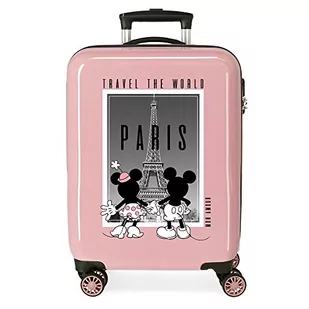 Disney Mickey y Minnie Travel The World Paris Walizka kabinowa Nude 38x55x20 cms Sztywne zapięcie z boku 34L 2 kg 4 koła Podwójne bagaż ręczny, Różowy, Talla única, Walizka kabinowa - Walizki - miniaturka - grafika 1