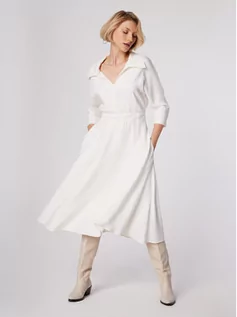 Sukienki - Simple Sukienka codzienna SUD518-01 Biały Regular Fit - grafika 1