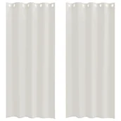 Zasłony - vidaXL Zasłony z zasłonami 2 pcs Kremowy 140 x 225 cm Poliester - miniaturka - grafika 1