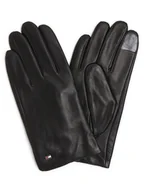 Rękawiczki - Tommy Hilfiger Skórzane rękawiczki Mężczyźni skóra czarny jednolity, L/XL - miniaturka - grafika 1