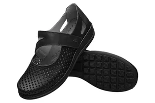 Półbuty na rzepy AXEL Comfort 1879 H Czarne na Haluksy Kosela Medic 9879 - Moda i Uroda OUTLET - miniaturka - grafika 3