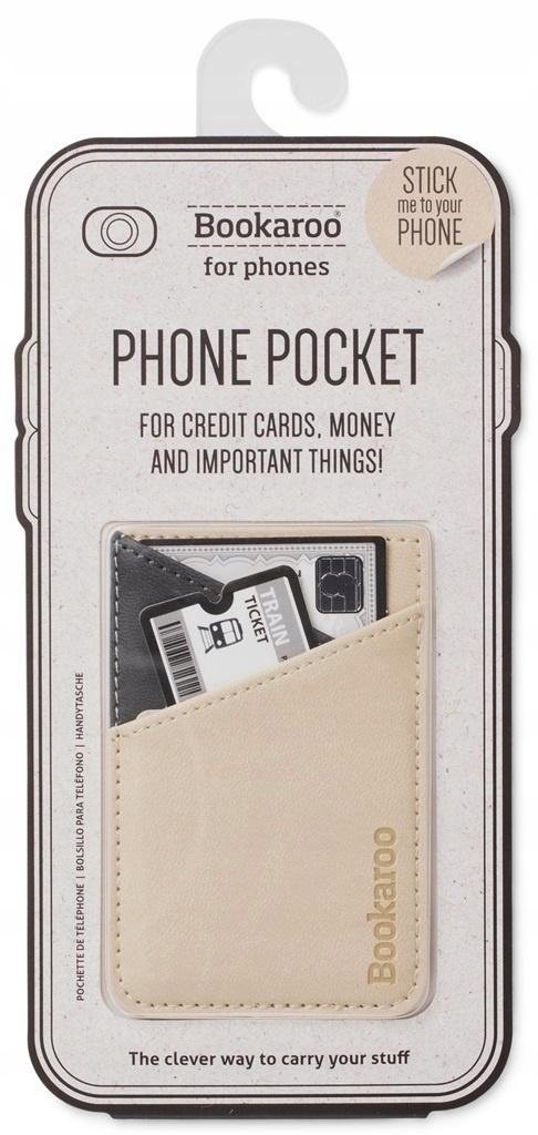 Bookaroo Phone pocket portfel na telefon beżowy