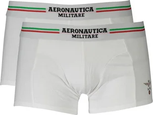 Aeronautica Militare Bokserki Męskie 2 Pack Biały Kolor: Biały, Rozmiar: M - Majtki męskie - miniaturka - grafika 1