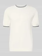 Koszulki męskie - T-shirt o kroju regular fit z efektem dzianiny - miniaturka - grafika 1