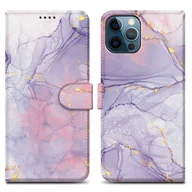 Etui i futerały do telefonów - Etui Do Apple iPhone 12 PRO MAX Pokrowiec w Różowo-Fioletowy Marmur No. 5 Etui Case Cover Obudowa Ochronny Cadorabo - miniaturka - grafika 1