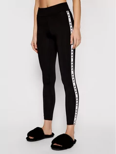 Piżamy damskie - DKNY Spodnie piżamowe YI3822471 Czarny Slim Fit - grafika 1
