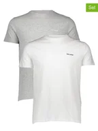 Koszulki męskie - Pepe Jeans Koszulki (2 szt.) w kolorze szarym i białym - miniaturka - grafika 1