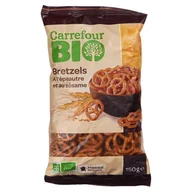 Zdrowa żywność - Carrefour Bio Ekologiczne precle z nasionami sezamu 150 g - miniaturka - grafika 1