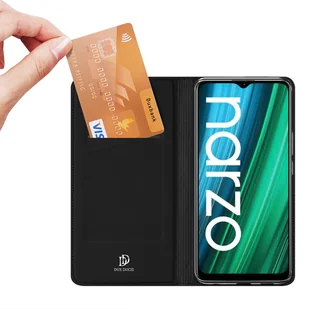 Dux Ducis Skin Pro kabura etui pokrowiec z klapką Realme Narzo 50A czarny - Etui i futerały do telefonów - miniaturka - grafika 2
