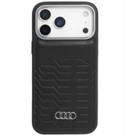 Etui i futerały do telefonów - Case Audi GT Synthetic Leather MagSafe for iPhone 17 Pro black - miniaturka - grafika 1