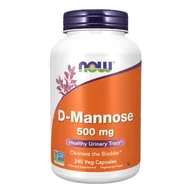 Witaminy i minerały - Now Foods FOODS FOODS D-Mannose (D-Mannoza) 500mg 240 kapsułek wegańskich - miniaturka - grafika 1