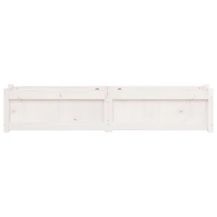 Donica ogrodowa, biała, 150x31x31 cm, lite drewno sosnowe Lumarko! - Donice - miniaturka - grafika 6