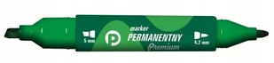 Tetis Marker permanentny zielony 2 ścięte końcówki WIKR-010569 WIKR-010569 - Markery permanentne - miniaturka - grafika 1