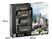 Pociągi dla dzieci - Elektryczna Kolejka Lokomotywa - Parowóz + 2 Wagony, Węglarka + Pasażerski - miniaturka - grafika 1