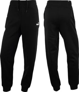 Puma Spodnie damskie Pum ESS Embroidery High-Waist Pants FL czarne 670007 01 S - Spodnie sportowe damskie - miniaturka - grafika 1