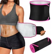 WYSZCZUPLAJĄCY PAS NEOPRENOWY Z JONAMI SREBRA, RÓŻOWY, ROZ. M