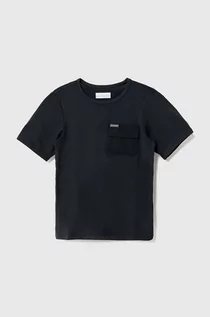 Koszulki dla dziewczynek - Columbia t-shirt dziecięcy Washed Out Utility kolor czarny wzorzysty - grafika 1