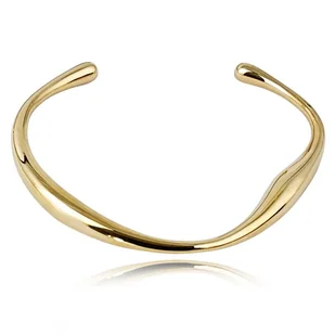 Bransoletka na rękę stal chirurgiczna pozłacana 14k złotem, regulowana BST1539 - Bransoletki - miniaturka - grafika 1