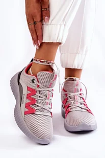 Damskie Buty Sportowe Sneakersy Big Star KK274060 Szare-38 - Sneakersy damskie - miniaturka - grafika 1