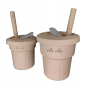 Kubki dla dzieci - ZESTAW KUBKI RODZIC + DZIECKO KREMOWY - miniaturka - grafika 1