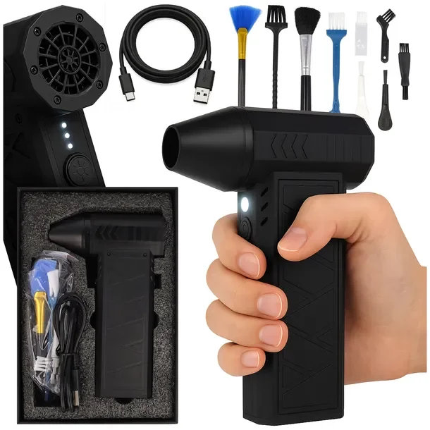 Mini Dmuchawa Akumulatorowa Elektryczna Mini Kompresor + 8x Szczotka