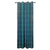 Zasłony - Zasłona Tartan zielono-granatowa 140 x 260 cm na przelotkach - miniaturka - grafika 1