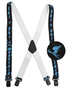 Szerokie czarne narciarskie szelki do spodni - SKI SZ142 - Dodatki do ubrań - miniaturka - grafika 1