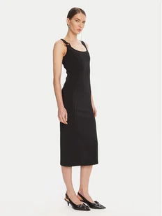 Patrizia Pepe Sukienka koktajlowa 8A1514 A6F5 Czarny Regular Fit - Sukienki - miniaturka - grafika 1