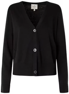 Pepe Jeans Damski sweter kardigan Donna, czarny (czarny), L - Swetry damskie - miniaturka - grafika 1