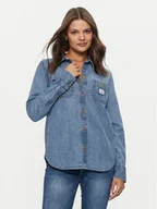 Koszule damskie - Guess Jeans Koszula jeansowa W4YH37 D5EI2 Niebieski Regular Fit - miniaturka - grafika 1