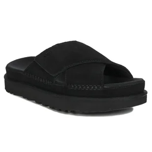 UGG Kapcie damskie klapki W Goldenstar Cross Slide Black-37 - Kapcie damskie - miniaturka - grafika 1